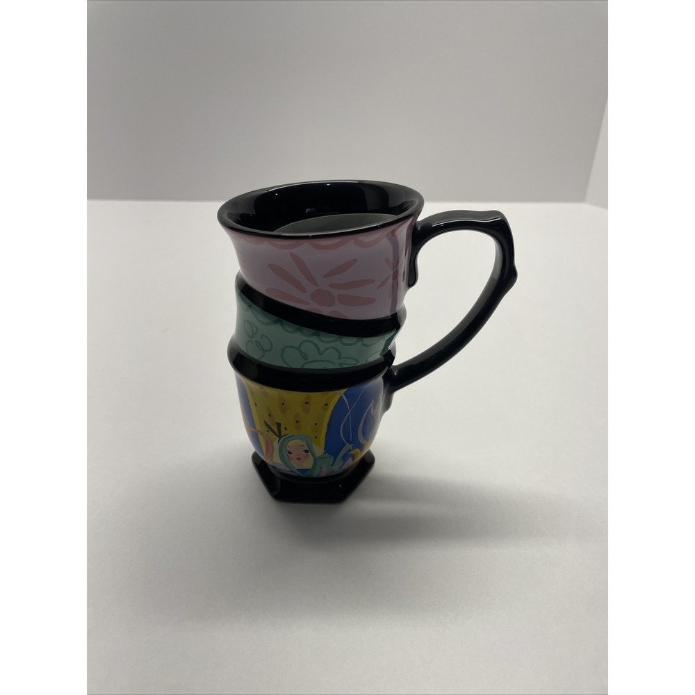 Disney Alice in Wonderland MUG by Mary Blair Stacked Teacups Mad Hatter New